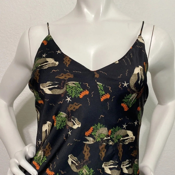 Zara Silk Mermaid Silk Mini Dress Size - Picture 4 of 11